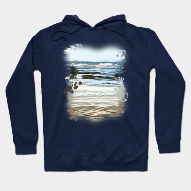 Waves on the beach Hoodie by hereswendy